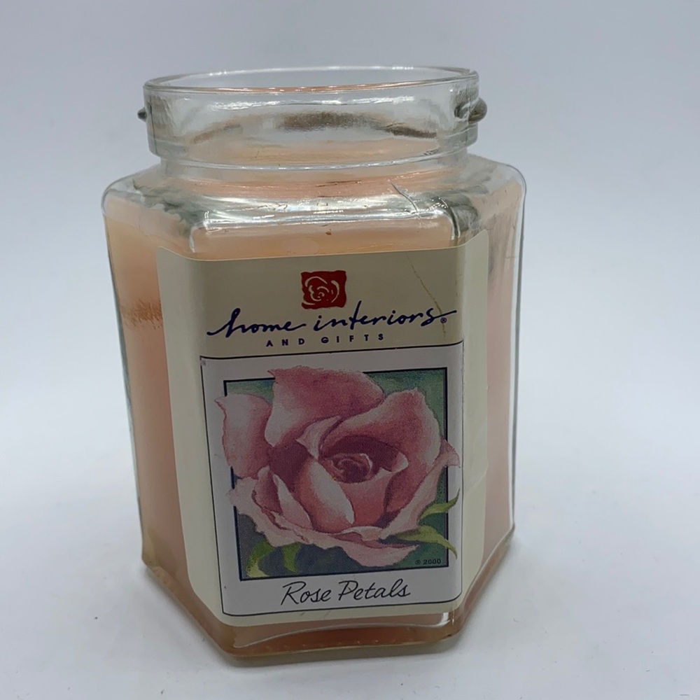 Retired Home Interiors Rose Petal Candle